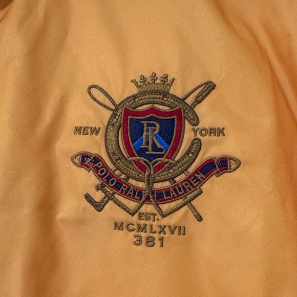 Polo Ralph Lauren Yellow Puffer Jacket with Embroidered Logo and Polo Print XXL - Picture 2 of 12